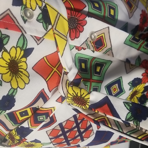 Vintage Ladies unbranded Shirt Size Small with matching belt - Picture 6 of 7